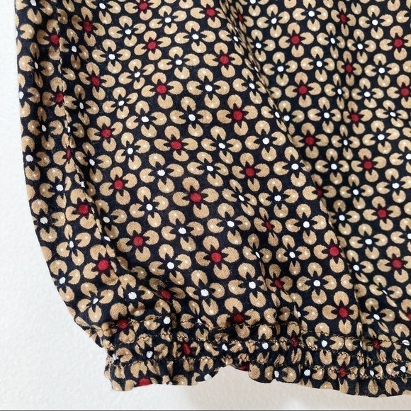 Marc O'Polo Floral Split Neck Button Down Peasant Blouse Size M - Picture 7 of 13